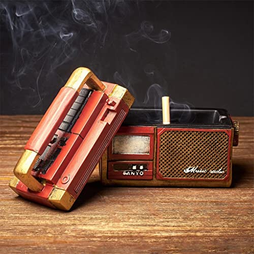 CLUB BOLLYWOOD Retro Industrial Style Milk Tea Shop Desktop Personality with Cover Ashtray Rectangle Red|Home & Garden | Home Dcor | Figurines|1 Piece Ashtrays.