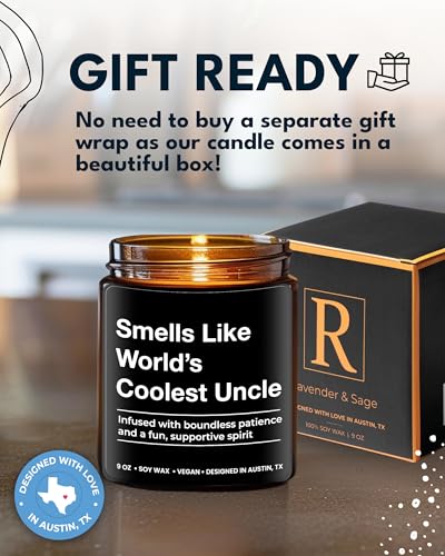 World's Coolest Uncle Candle