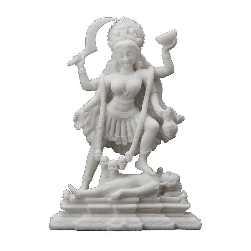 Veronese Design 7 3/4" Tall Resin Cast Marble Finish Kali Standing On Lord Shiva's Chest Hindu God Statue Indian Idol