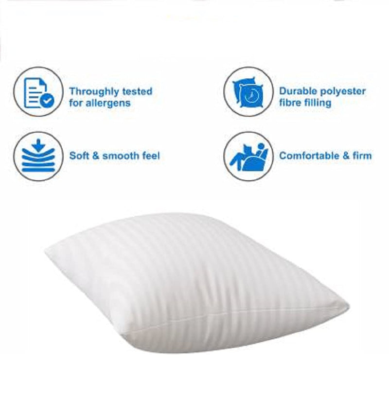 Habitat square pillow 18x18 Inches, Set of 2, Aspen Microfiber Hotel Quality Premium Fibre Soft Cushion Filler, White