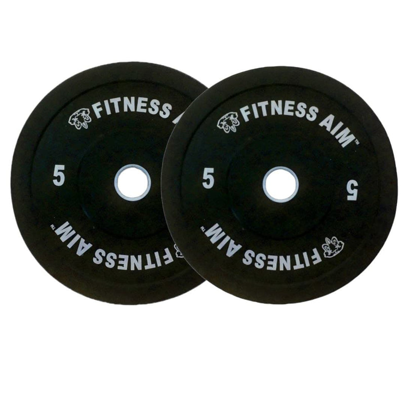 Fitness Aim Olympic Rubber bumper plate.(Pair) 5KG