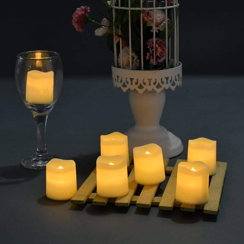 CherishX.com Warm White LED Tea Light Candle in Wave Shape, Ideal for Birthday Decoration, Diwali and for All Festival, Flameless Tea Light Candles (Pack of 30)