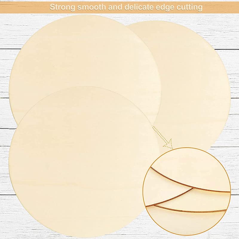 Auromin Round Circle MDF Sheet Pine Wood Craft Materials, MDF Boards for Art and Craft, Wooden MDF Coasters for Resin Art, Mandala Art, Pyrography, Painting, DIY MDF Cutouts