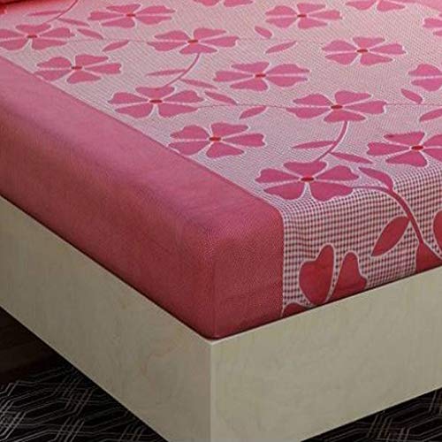 Generic Cotton 150 TC Bedsheet (Queen_Multicolour) (Pink Fruity A_1), Pack of 1