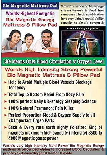 Yuvaa Bio Magnetic Mattress 3 * 6 with 1 Pillow, Magnetic Therapy, Magnetic Water Bottle Cover