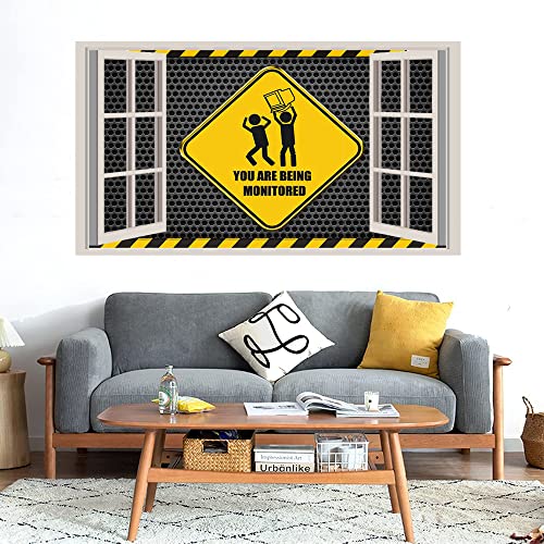 GADGETS WRAP Printed Wall Decal Sticker Fake Window Style Decal (90cm x 50cm) - Monitored