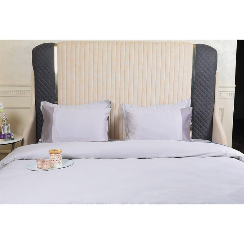 Etonner Audley Grand Border Silver Double Bed Sheet