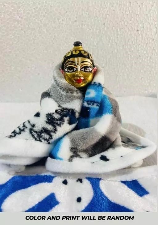 gofii Laddu Gopal Warm Blanket/Shawl,kanha ji kambal Pack of 2 Size 0to3 Number