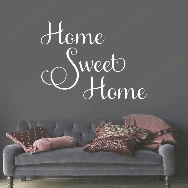 GADGETS WRAP Vinyl Home Sweet Home Quote Vinyl Art Cut Wall Sticker White