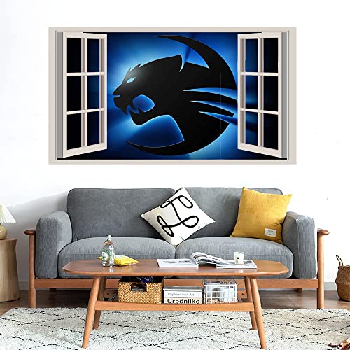 GADGETS WRAP Printed Wall Decal Sticker Fake Window Style Decal (90cm x 50cm) - Panther