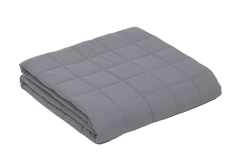 MYSA sleep 11 Kg Weighted Blanket - Cooling Breathable Microfiber with Premium Glass Beads (Silver Grey,60" x 80" 25 LB)