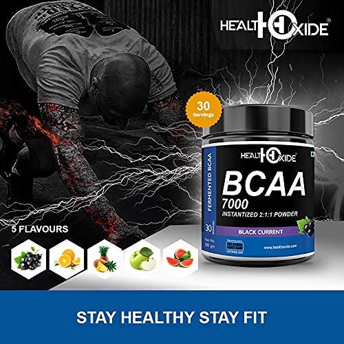 HealthOxide BCAA 7000 Amino Acid INSTANTIZED 2:1:1 POWDER - 300 gm (Watermelon)