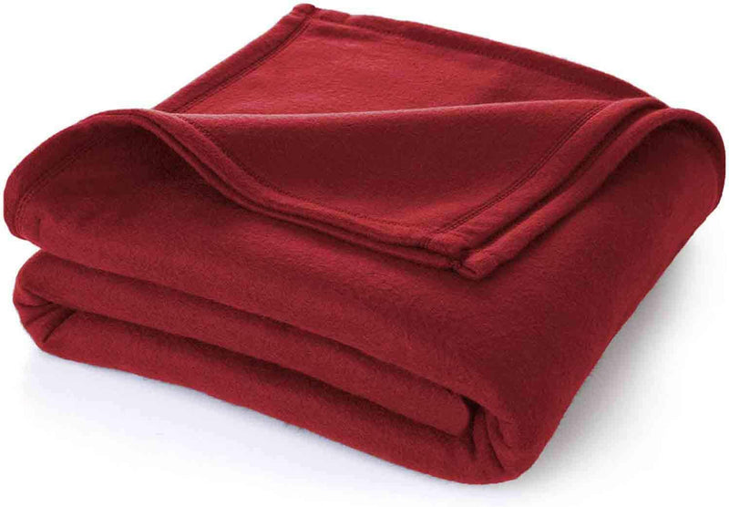 Nivasam Light Weight Printed Fleece Blanket, Bedsheet for All Seasons Super Soft Plush and Luxurious AC Blanket Warm and Cozy (Maroon, Single Bed)