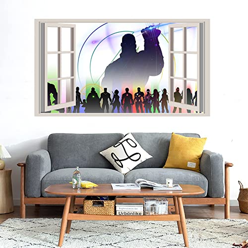 GADGETS WRAP Printed Wall Decal Sticker Fake Window Style Decal (90cm x 50cm) - Avengers End Game All