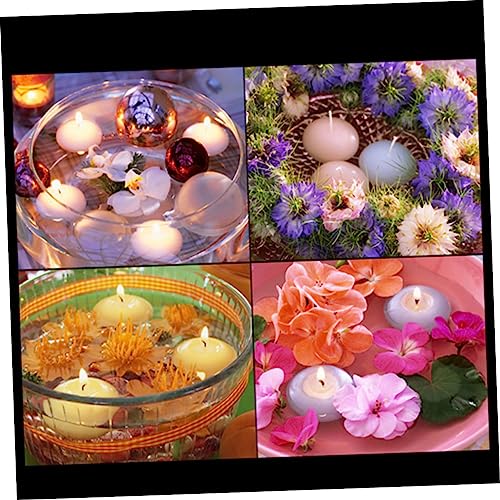 ABOOFAN 24pcs Smokeless Floating Candle Water Candles Paraffin Wax Candles Wedding Candle Candles for Wedding Disc Candles Floating Candle for Wedding Romantic Floating Candle Mini Candle