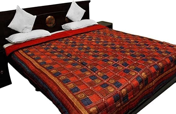 fashhub Jaipuri Rajasthani Traditional Lightweight Pure Cotton Double Bed Soft Jaipuri AC Quilt/Razai Floral Print Dabu Rajai