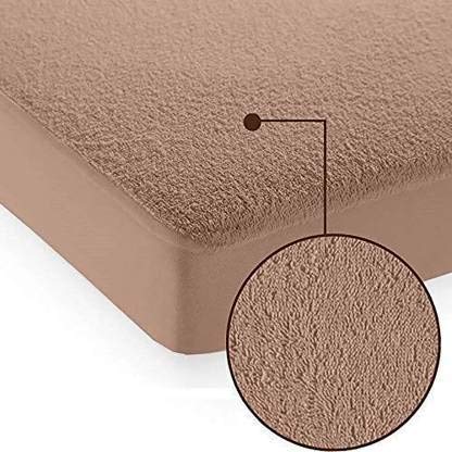 Jaipur Linen 100% waterproof Mattress Protector- Queen Bed 60 Inch X 75 Inch (5 ft X 6.3 ft)- Beige