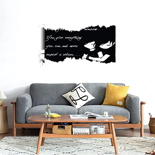 GADGETS WRAP Printed Wall Decal Sticker Scratched Paper Style Wall Decal (90cm x 50cm) - You give Everthing