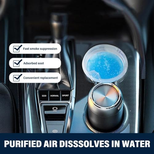 A.D FRESH 6 PCS Disposable Ashtray with Ash Absorbing Balm,Small Portative Ash holder for Quickly Extinguish Cigarette, Reduce Ash Raising, Outdoor Smokeless Ashtray for Home Office Hotel_Multi