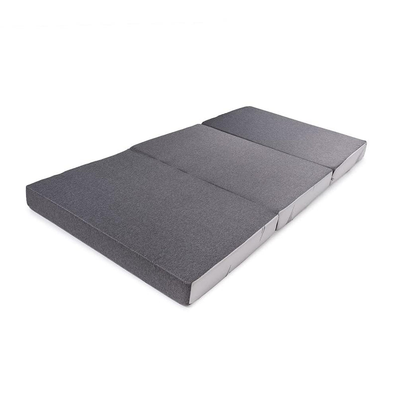 Wakefit Foam Mattress | 5 Years Warranty | Foldable Mattress, Flexagon Trifold Pro, Folding Mattress Double Bed, 4-Inch Bed Mattress, Mattress with Removable Cover (72X48X4 Inches, Medium Firm, Grey)