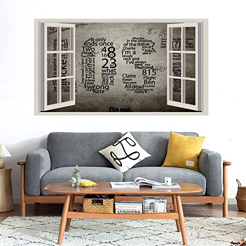 GADGETS WRAP Printed Wall Decal Sticker Fake Window Style Decal (90cm x 50cm) - The end