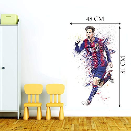 DivineDesigns™ Messi Wall Sticker for Living Room, Bedroom, Office Wall Decorations Pack of 1, (18 X 31 Inch)