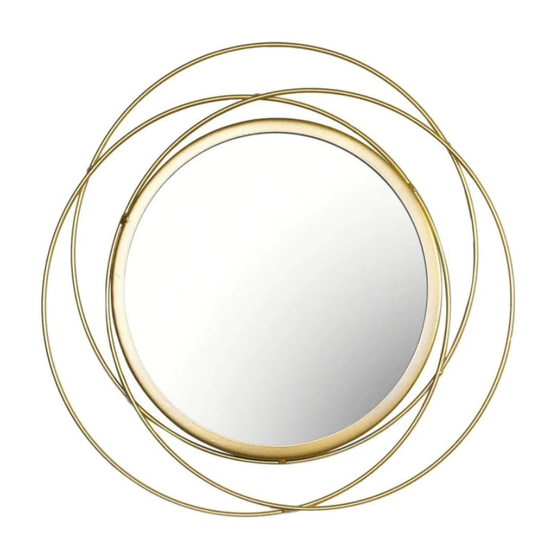 Urban Craft Round Wall Mirror, DIY Assembly, Spiral Design, for Living Spaces, Home Decor