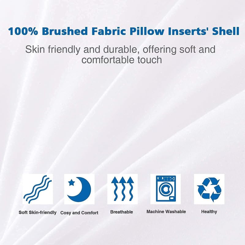 EASY BEDDING Hotel Collection Checks Bed Pillows 100% Cotton for Sleeping Bedding Gel Cooling Pillow for Back, Stomach or Side Sleepers Standear Size 16x16 Inch White/Sage (Pack of 1 PC)