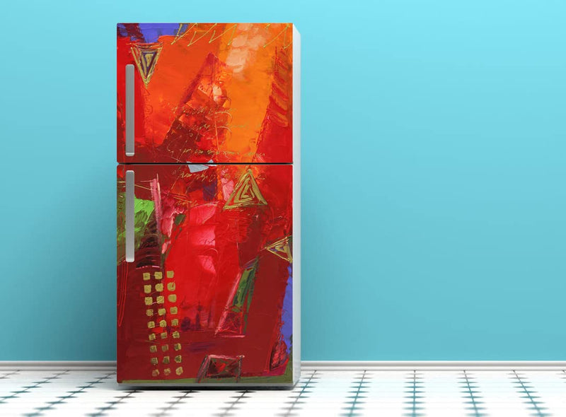 Byteon Fridge Sticker Decorative Refrigerator Sticker PVC Vinyl Multicolour Design Fridge Wrap Sticker (160cm x 60 cm)