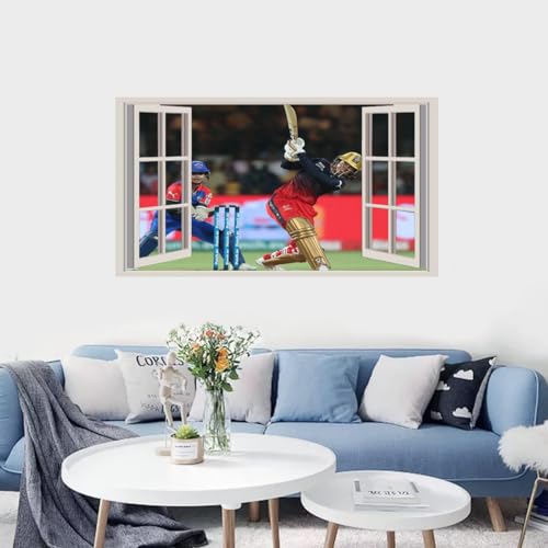 GADGETS WRAP Printed Wall Decal Sticker Fake Window Style Decal (90cm x 50cm) - Women IPL 2024 Cricket World Cup 111