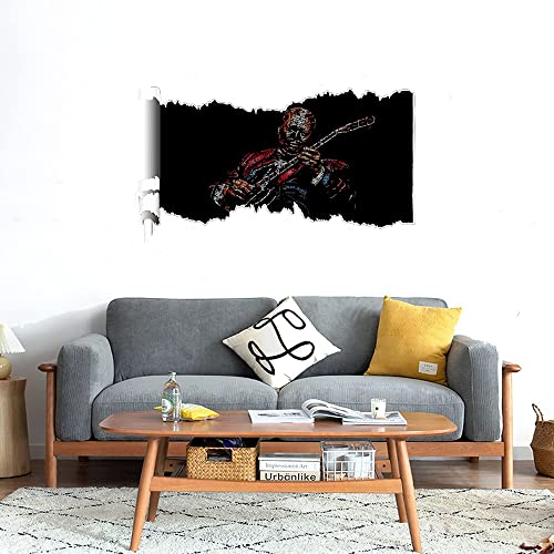 GADGETS WRAP Printed Wall Decal Sticker Scratched Paper Style Wall Decal (90cm x 50cm) - Words Guitar