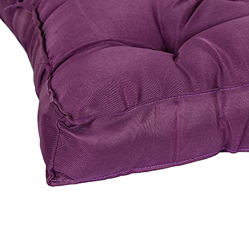 Kuber Industries Microfiber Chair Pad|Chair Cushion Pad for Office, Home|Sitting Cushion|Pack of 2 (Purple)