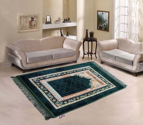 FAF e-TRADERS Modern Premium Janamaz Prayer Mat Musalla Soft Velvet Mat for Salah Musallah and Namaz