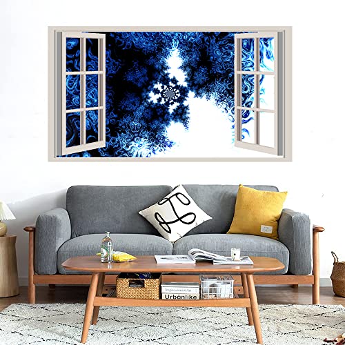 GADGETS WRAP Printed Wall Decal Sticker Fake Window Style Decal (90cm x 50cm) - Water in Space