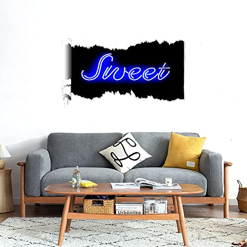 GADGETS WRAP Printed Wall Decal Sticker Scratched Paper Style Wall Decal (90cm x 50cm) - Sweet