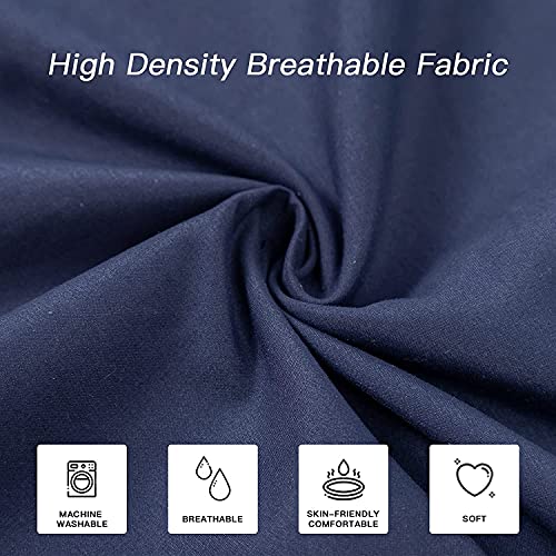 ATOOTFUSION Luxury Full Body Pillow Insert with Fiber Cover - Ultra Soft Body Pillow for Sleeping - Breathable Long Bed Pillow Insert, 20"x54" (Navy Blue)