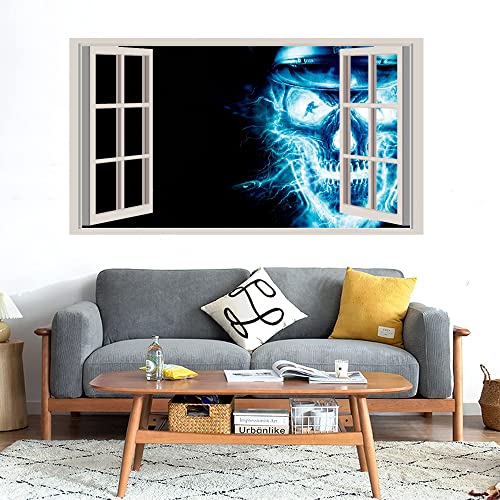 GADGETS WRAP Printed Wall Decal Sticker Fake Window Style Decal (90cm x 50cm) - Ghost Fighter