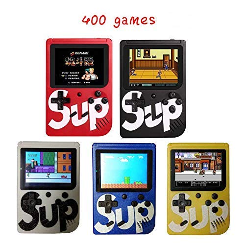 Rambot (TODAY ONLY DEAL WITH 15 YEARS WARRANTY Game400 in 1 Super Handheld Game Console, Classic Retro Video Game, Colourful LCD Screen, Portable, Best for Kids