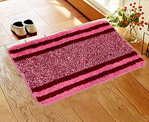 Kuber Industries Rectangular Design Soft Cotton Door Mat (Multicolour, Standard, CTKTC032514), 3 Pieces