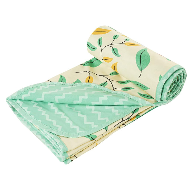 BSB HOME Cotton Super Soft Brushed Microfiber Cotton 2 Layer Breathable Single Bed Dohar Lightweight Summer | AC | All Season Blanket Dohar 84X96(Inches) 220 X 152 Flannel Dohar Light Green and Pista