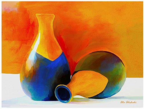 Trademark Fine Art Ata Alishahi Two Vases Wall Décor, 18 x 24