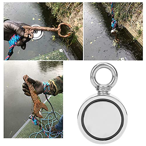 Ubersweet® Lifting Magnet Ring, Waterproof Magnetic Salvage Ring Portable Powerful for Magnet Fishing for Hanging for Lifting(LNM60-3)