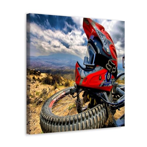 GADGETS WRAP Canvas Gallery Wrap Framed for Home Office Studio Living Room Decoration (17x17inch) - Motocross 83