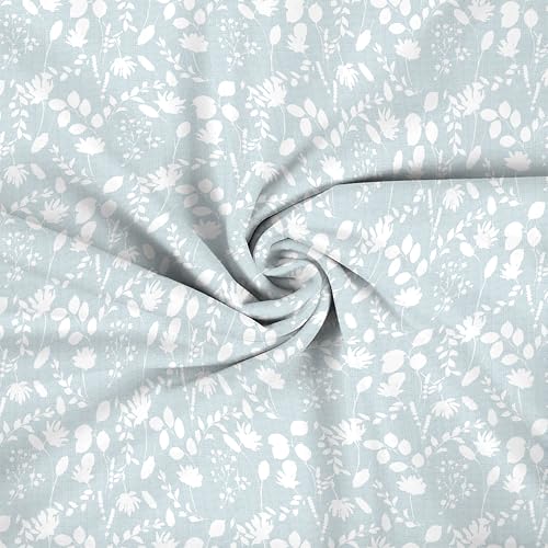 Oak & Lily Queen Size Bedsheet in 180 TC with 2 Large Pillow Covers | Florence Blossoms Blue Design | Bed Sheet for Double Bed | 90" x 100" | 100% Cotton Bed Cover | Washable | European Quality