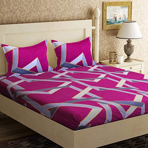 ROYAL HOME FURNISHER ANTICCA Super Soft King Size Bedsheet with 2 Pillow Covers (Bedsheet Size 90x100 Inch and Pillow Size 18x28 Inch)