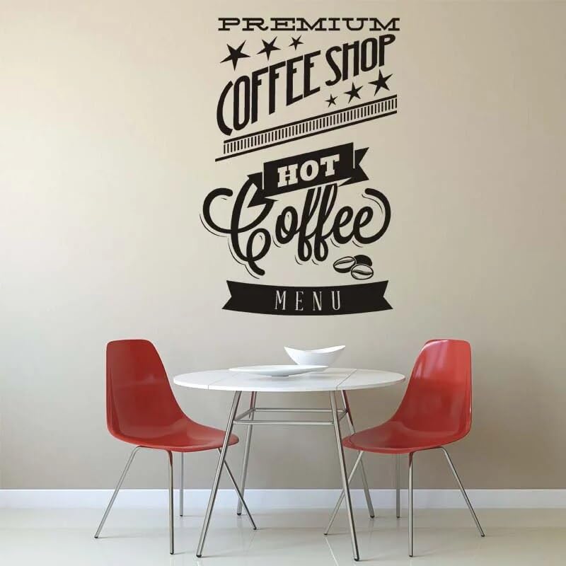 GADGETS WRAP Wall Decal Vinyl Sticker Premium Hot Coffee Sign for Office Home Wall Decoration