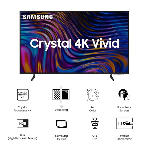 Samsung 138 cm (55 inches) D Series Crystal 4K Vivid Ultra HD Smart LED TV UA55DUE70BKLXL (Black)