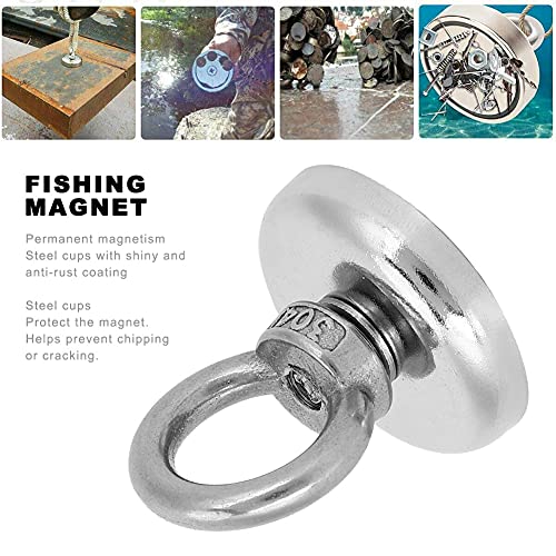 Ubersweet® Magnet Hooks Magnetic Hooks, Rust-Proof Coated Magnetic Force Fishing for Lifting