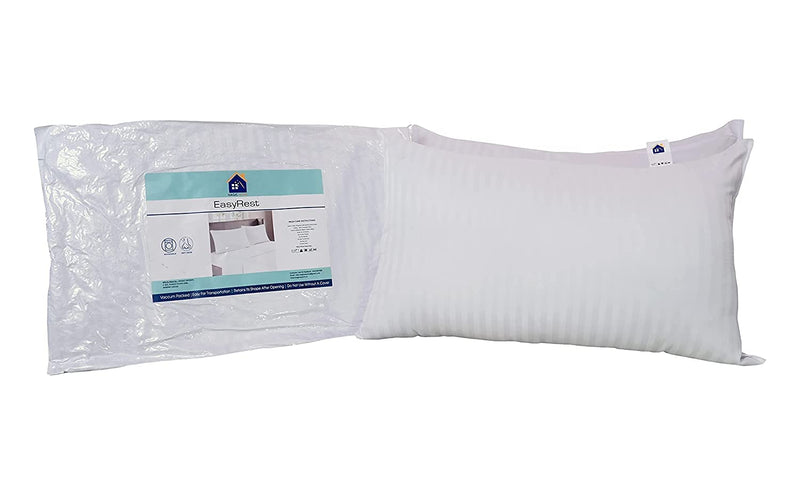 Magic Home 2-Piece Premium Bed Pillow Set, Microfibre, White, 41 X 61 X 17 Cm