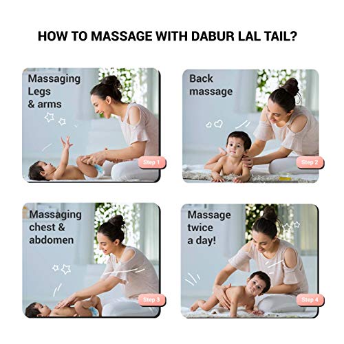 Dabur Lal Tail - Ayurvedic Baby Oil , Clinically Tested 2x Faster Physical Growth - 200 ml